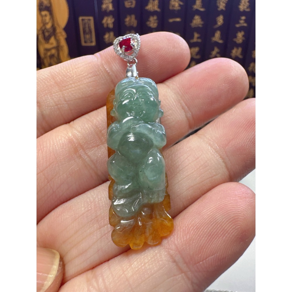 天然翡翠A貨-可愛招財小天使 商品編號062002-細節圖6