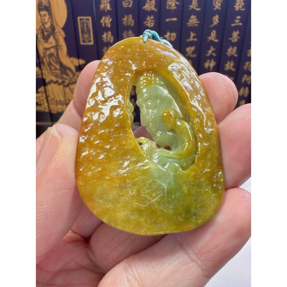 天然翡翠A貨-佛在眼前、心中有佛、悟道 商品編號062004-細節圖4