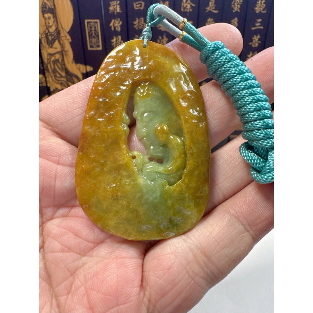 天然翡翠A貨-佛在眼前、心中有佛、悟道 商品編號062004-細節圖5