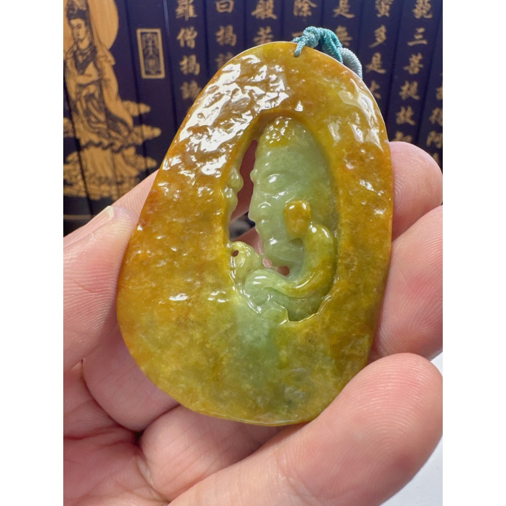 天然翡翠A貨-佛在眼前、心中有佛、悟道 商品編號062004-細節圖6