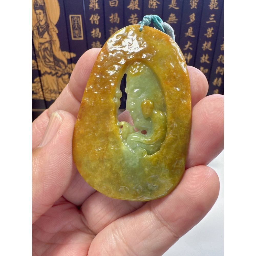 天然翡翠A貨-佛在眼前、心中有佛、悟道 商品編號062004-細節圖7