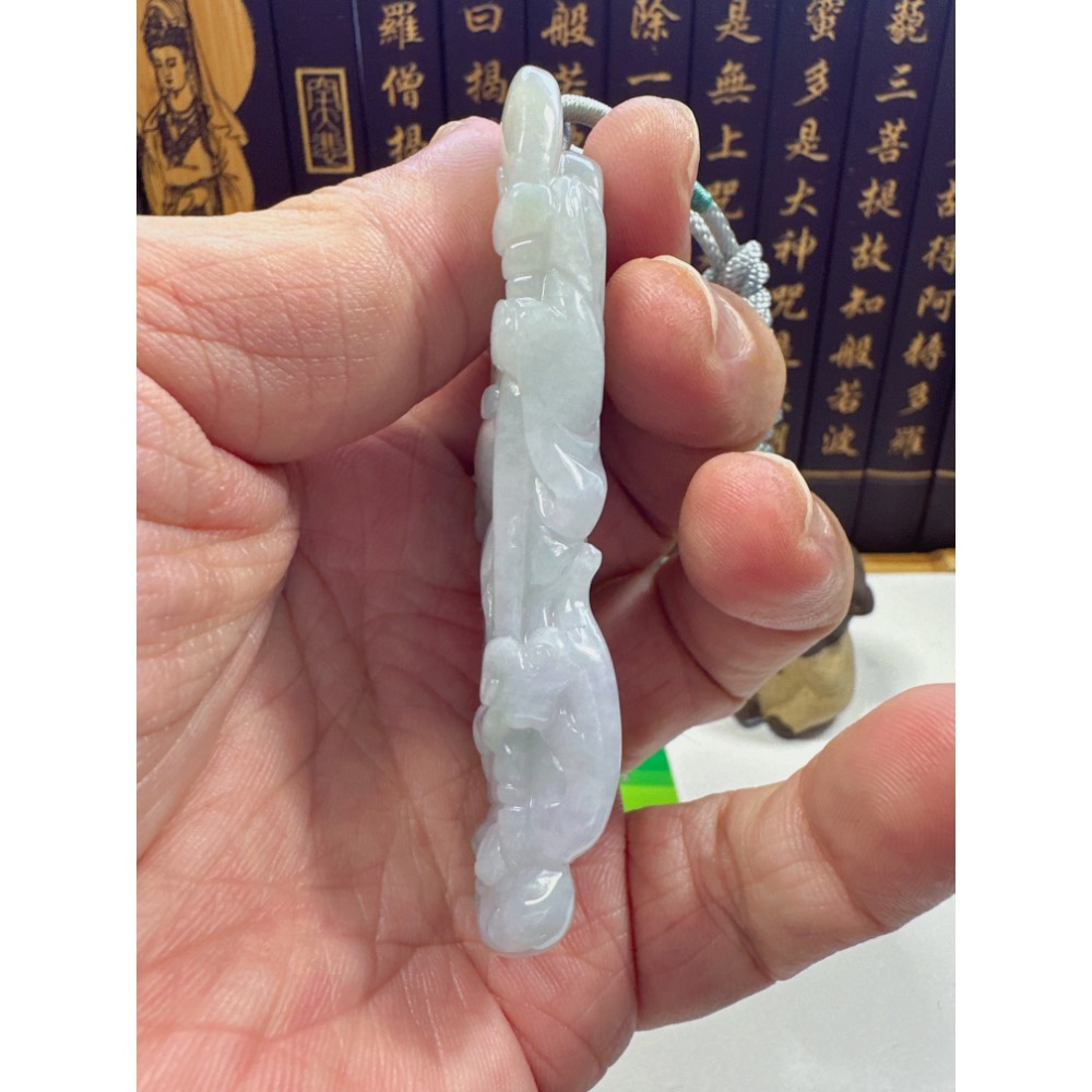 天然翡翠A貨-關聖帝君迦藍菩薩 商品編號062006-細節圖7