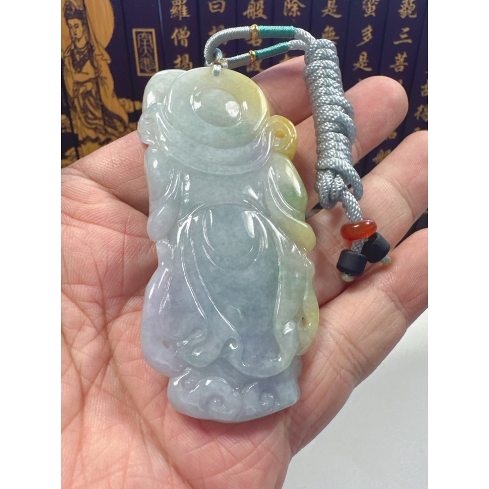 天然翡翠A貨-關聖帝君迦藍菩薩 商品編號062006-細節圖8