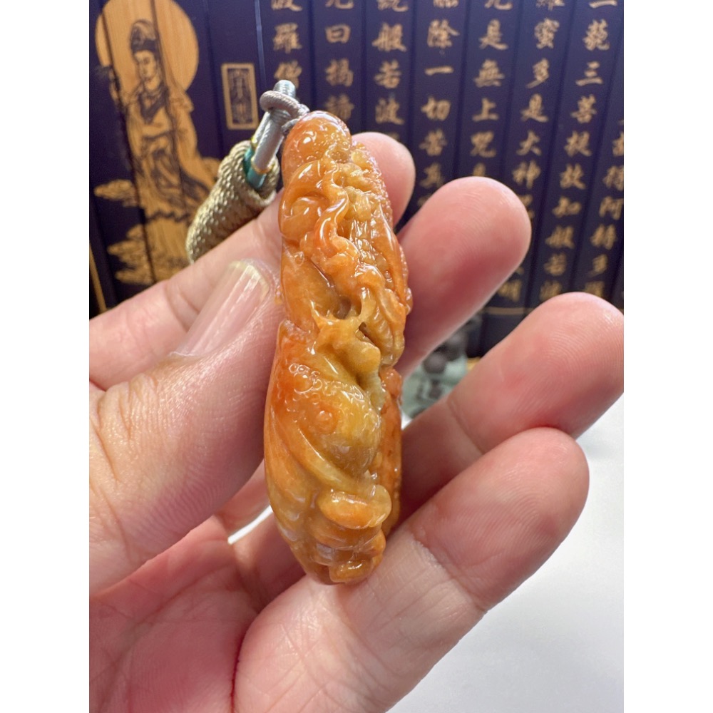 天然翡翠A貨-乘龍觀音掛件 商品編號：062007-細節圖7