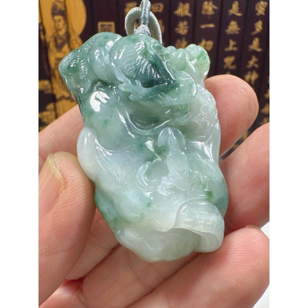 天然翡翠A貨-神龍護主悟道 商品編號062102-細節圖3