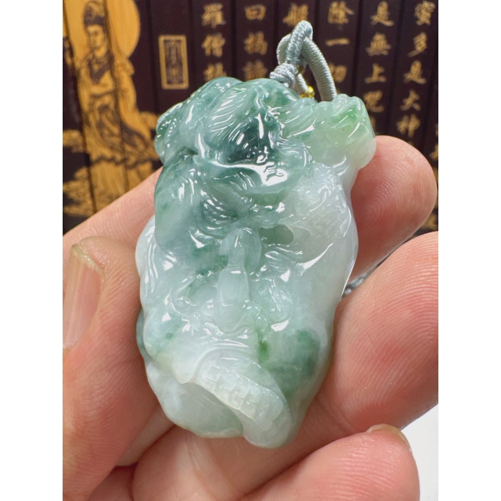 天然翡翠A貨-神龍護主悟道 商品編號062102-細節圖5