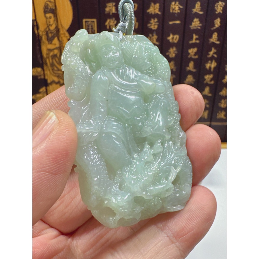 天然翡翠A貨-乘龍濟公活佛  商品編號062103-細節圖2