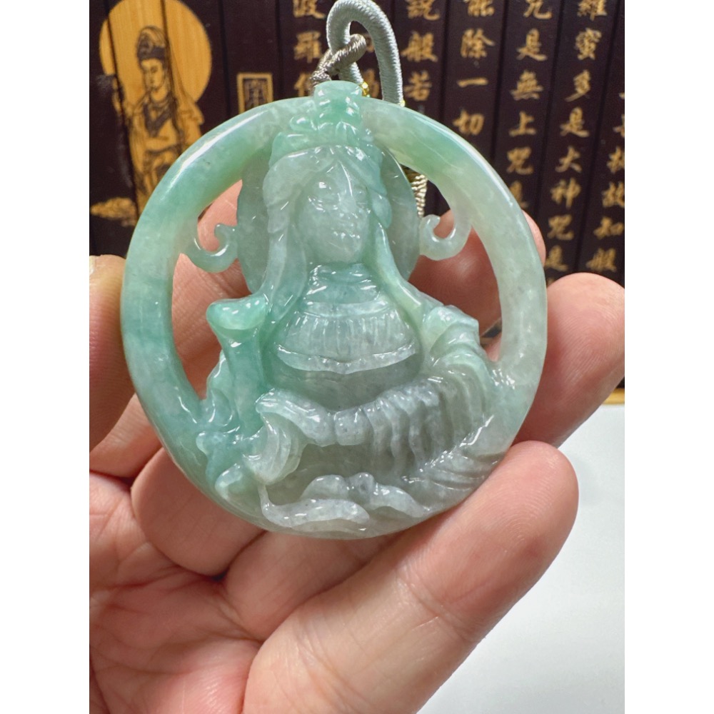 天然翡翠A貨-天上聖母媽祖娘娘  商品編號062104-細節圖3