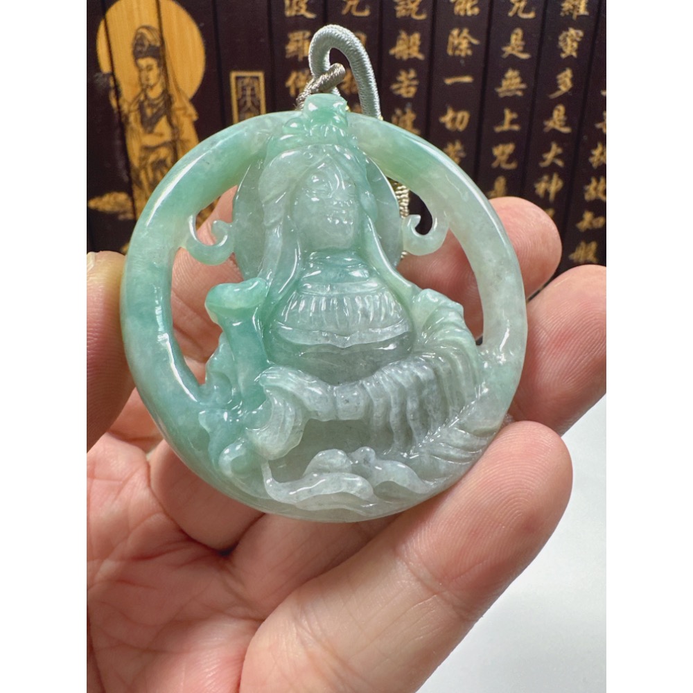 天然翡翠A貨-天上聖母媽祖娘娘  商品編號062104-細節圖4