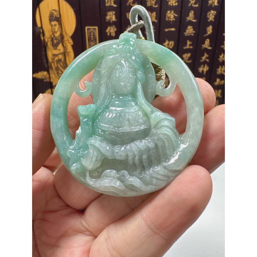 天然翡翠A貨-天上聖母媽祖娘娘  商品編號062104-細節圖5
