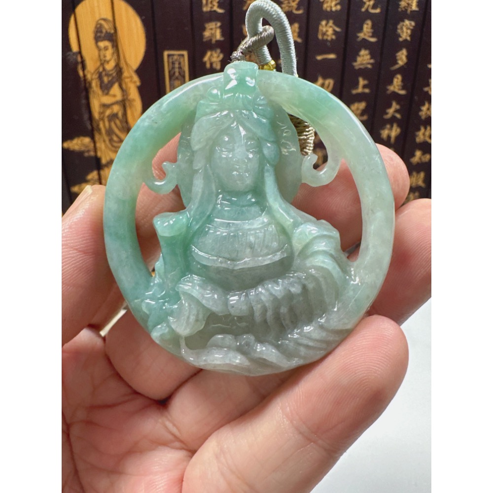 天然翡翠A貨-天上聖母媽祖娘娘  商品編號062104-細節圖6