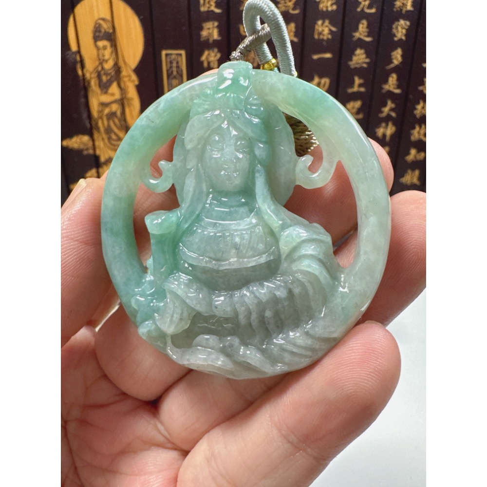 天然翡翠A貨-天上聖母媽祖娘娘  商品編號062104-細節圖7