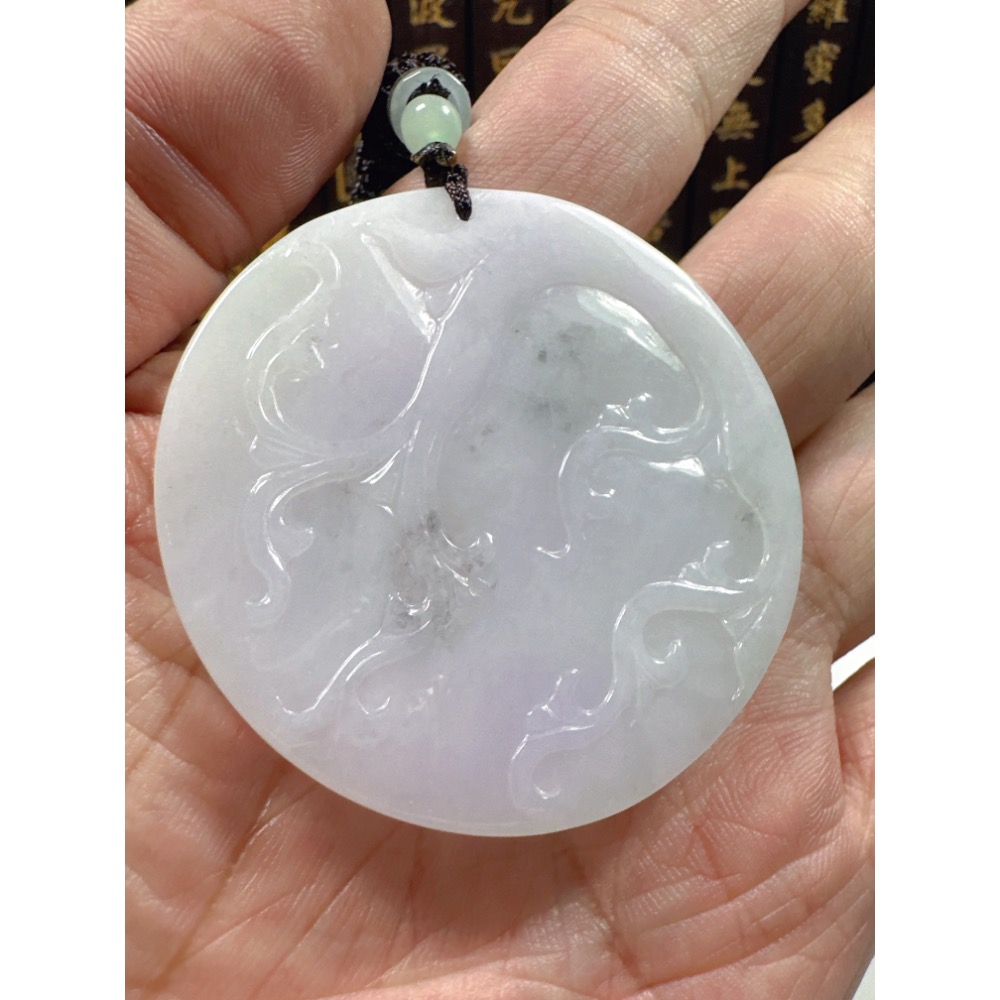 天然翡翠A貨-雙喜臨門榮華富貴圓滿掛件  商品編號：062107-細節圖9