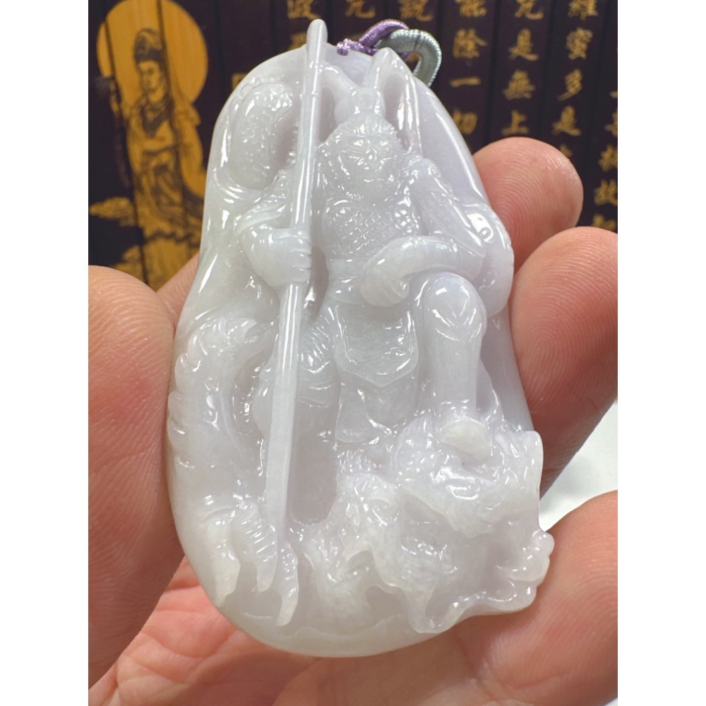 天然翡翠A貨-乘龍齊天大聖孫悟空  商品編號：062108-細節圖2