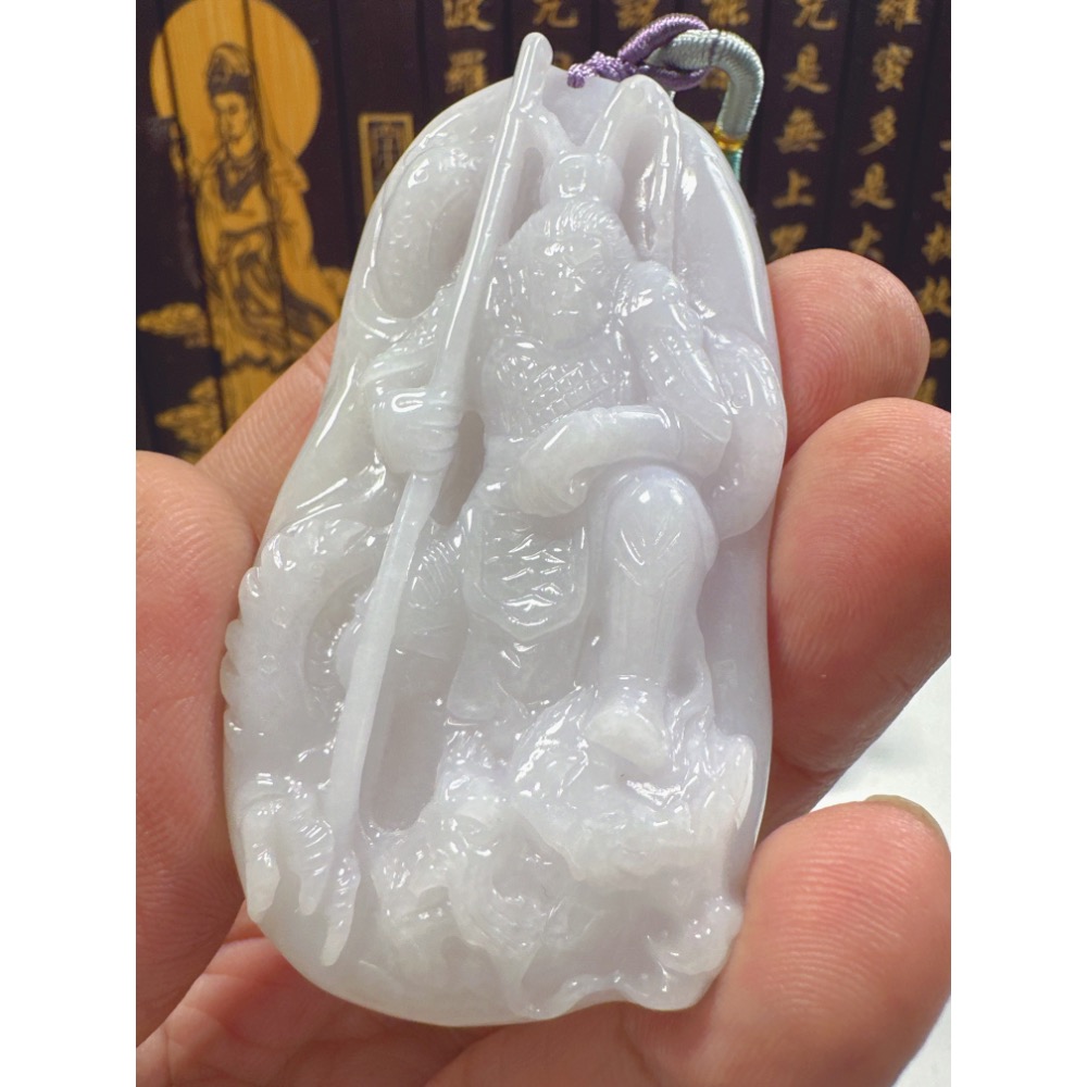 天然翡翠A貨-乘龍齊天大聖孫悟空  商品編號：062108-細節圖3