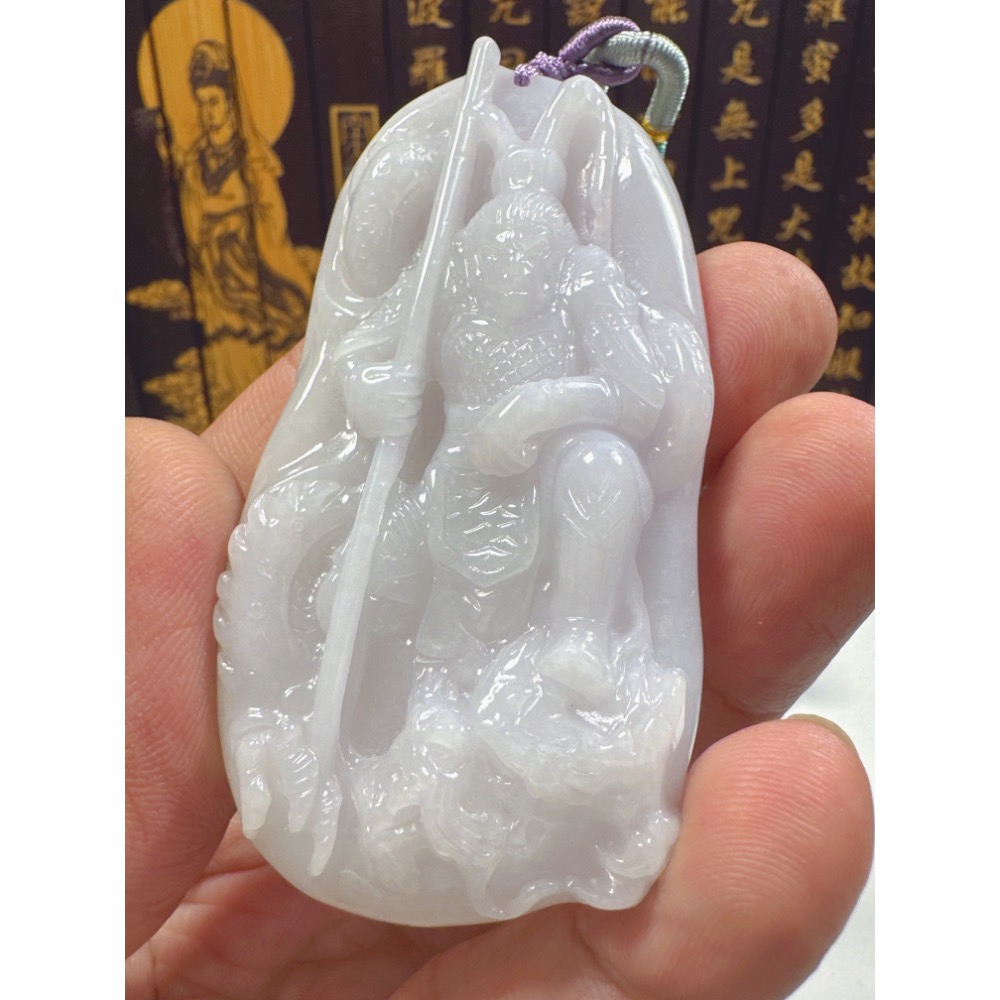 天然翡翠A貨-乘龍齊天大聖孫悟空  商品編號：062108-細節圖5