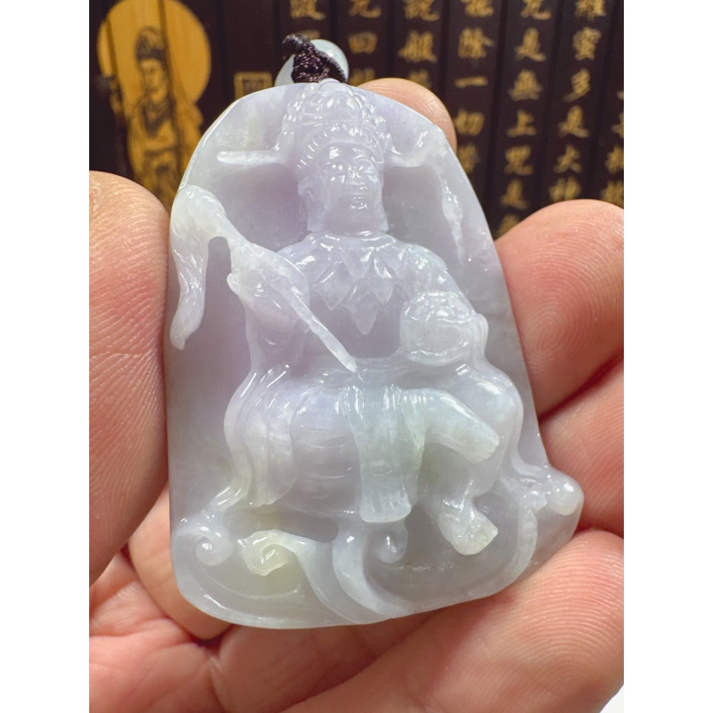 天然翡翠A貨-地母神立體厚庄掛件  商品編號062110-細節圖2