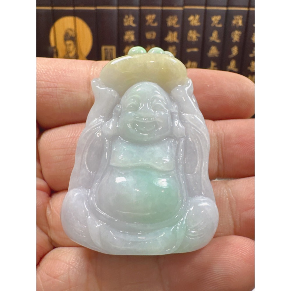 天然翡翠A貨-招財進寶歡喜財神彌勒佛 商品編號：062201-細節圖5