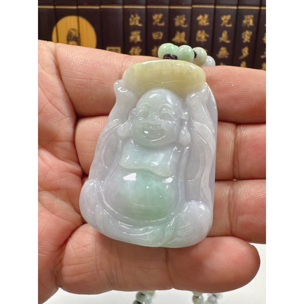 天然翡翠A貨-招財進寶歡喜財神彌勒佛 商品編號：062201-細節圖6
