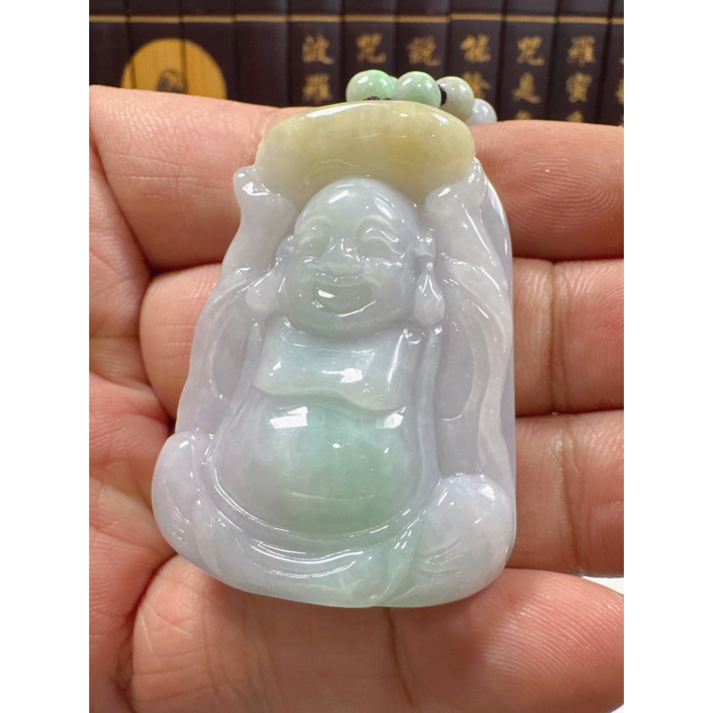 天然翡翠A貨-招財進寶歡喜財神彌勒佛 商品編號：062201-細節圖7