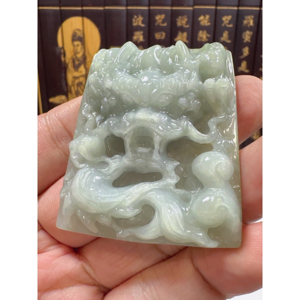 天然翡翠A貨-龍霸天下神龍護主 商品編號：062203-細節圖5