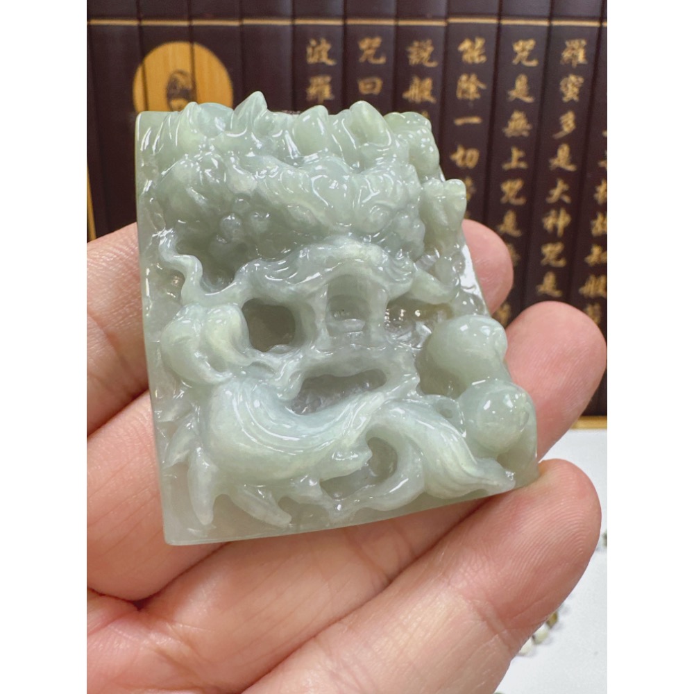 天然翡翠A貨-龍霸天下神龍護主 商品編號：062203-細節圖6