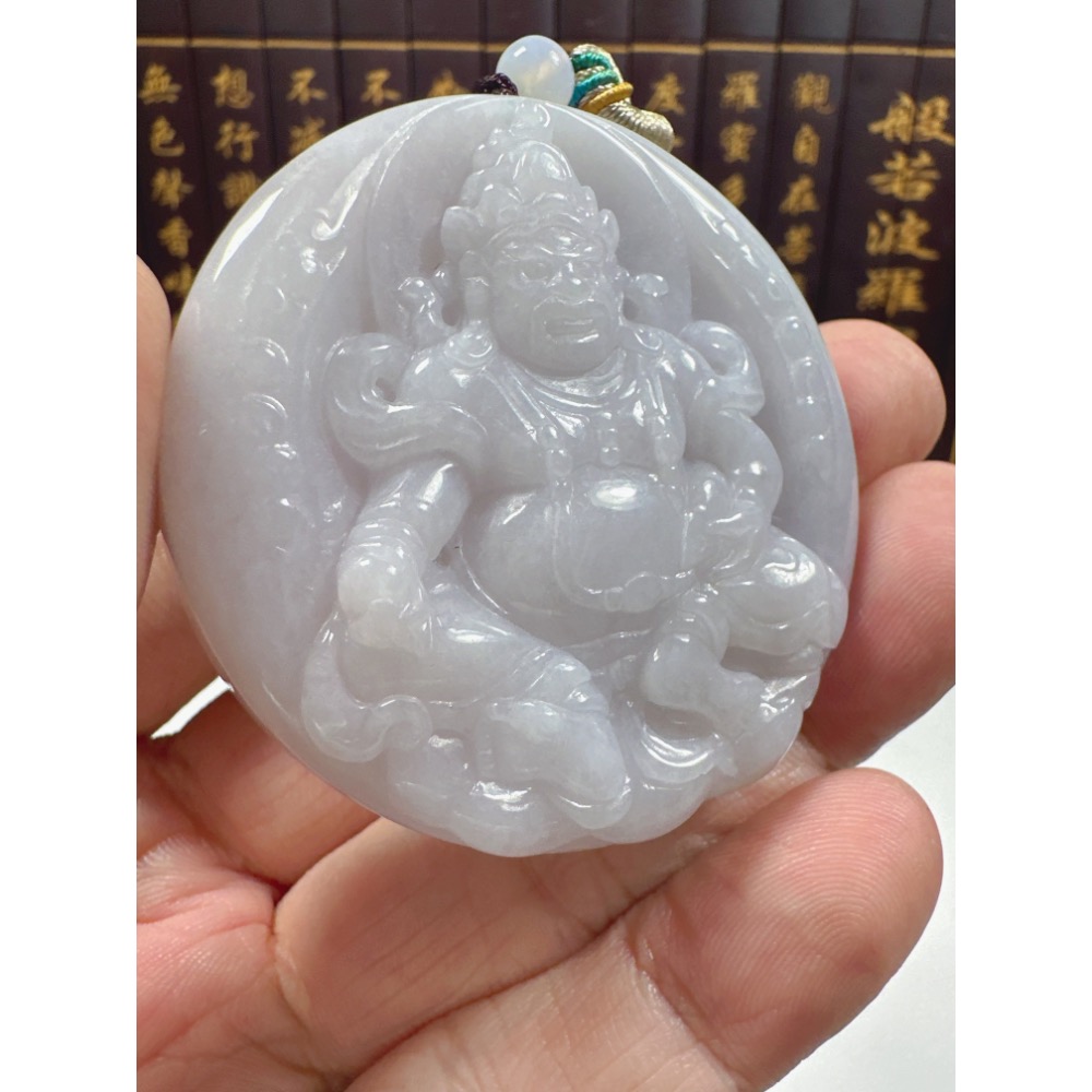 天然翡翠A貨-密宗黃財神-財寶天王 商品編號062503-細節圖2