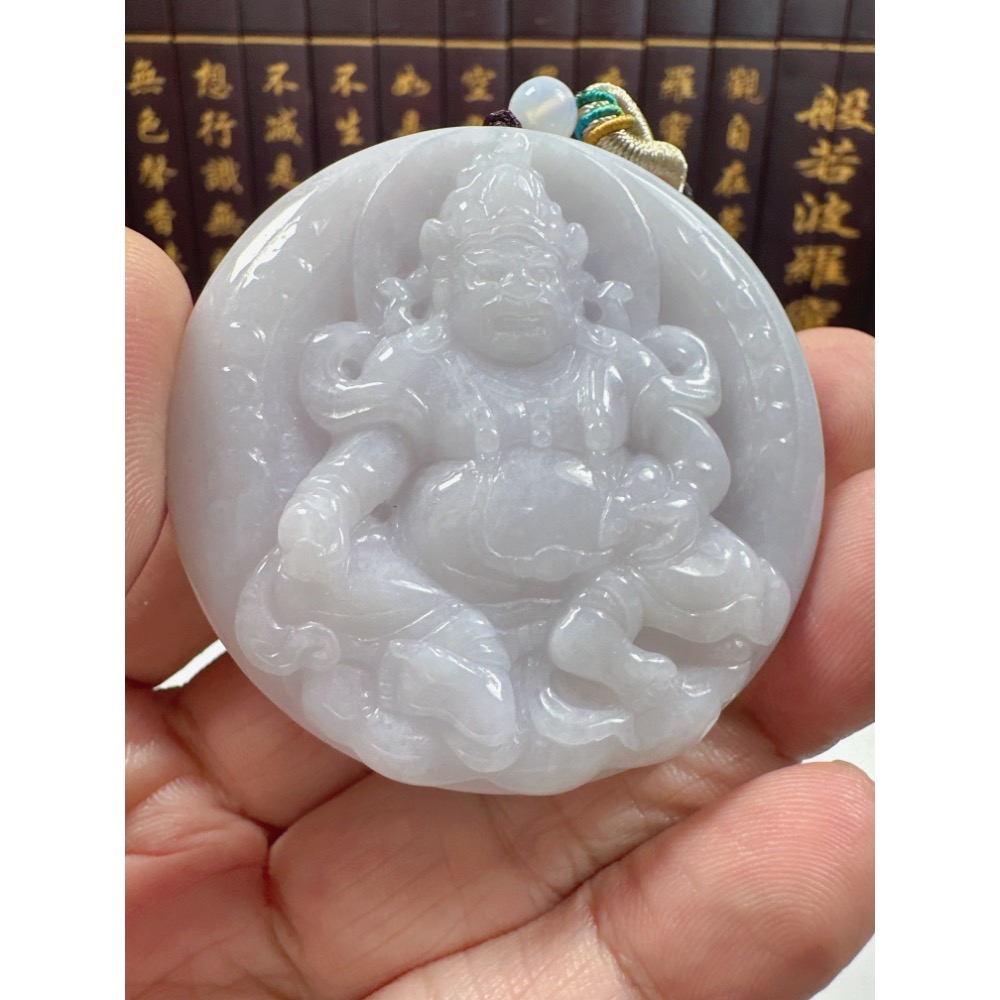 天然翡翠A貨-密宗黃財神-財寶天王 商品編號062503-細節圖3