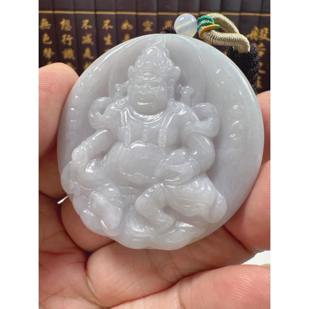 天然翡翠A貨-密宗黃財神-財寶天王 商品編號062503-細節圖5