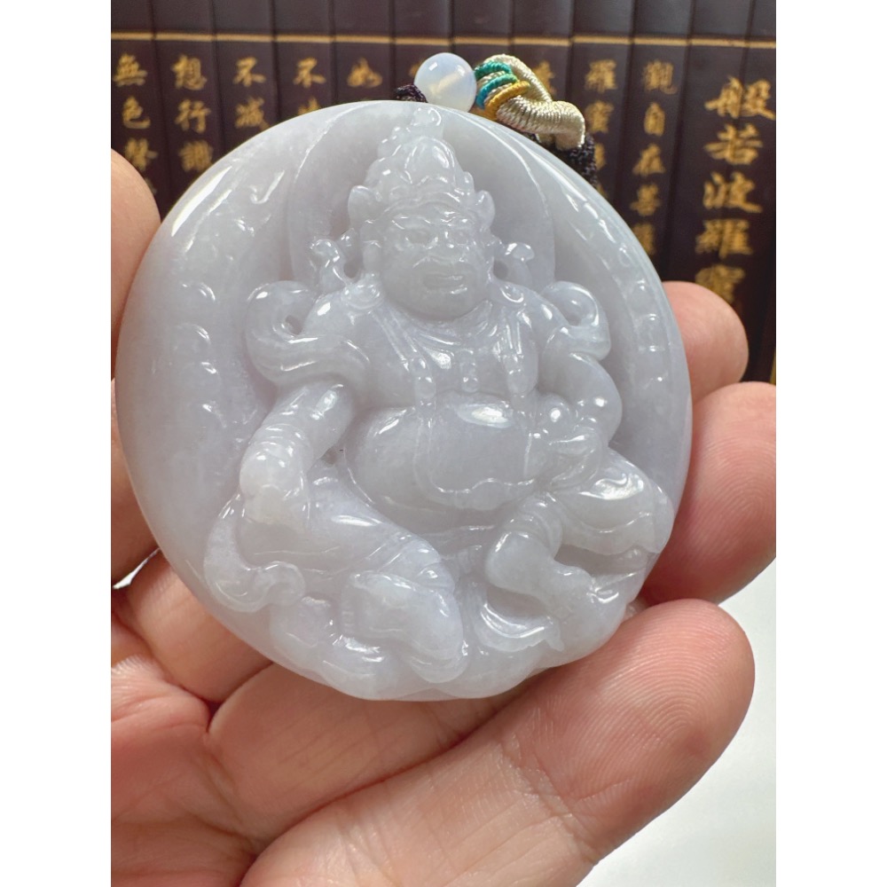 天然翡翠A貨-密宗黃財神-財寶天王 商品編號062503-細節圖6