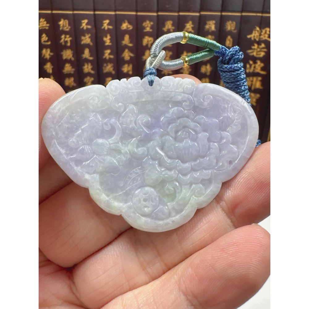 天然翡翠A貨-仿古雕花幸福降臨榮華富貴玉如意 商品編號062508-細節圖5