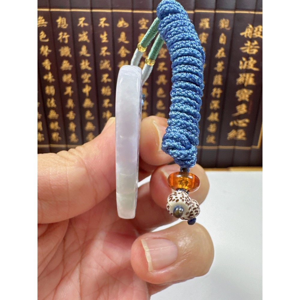 天然翡翠A貨-仿古雕花幸福降臨榮華富貴玉如意 商品編號062508-細節圖6
