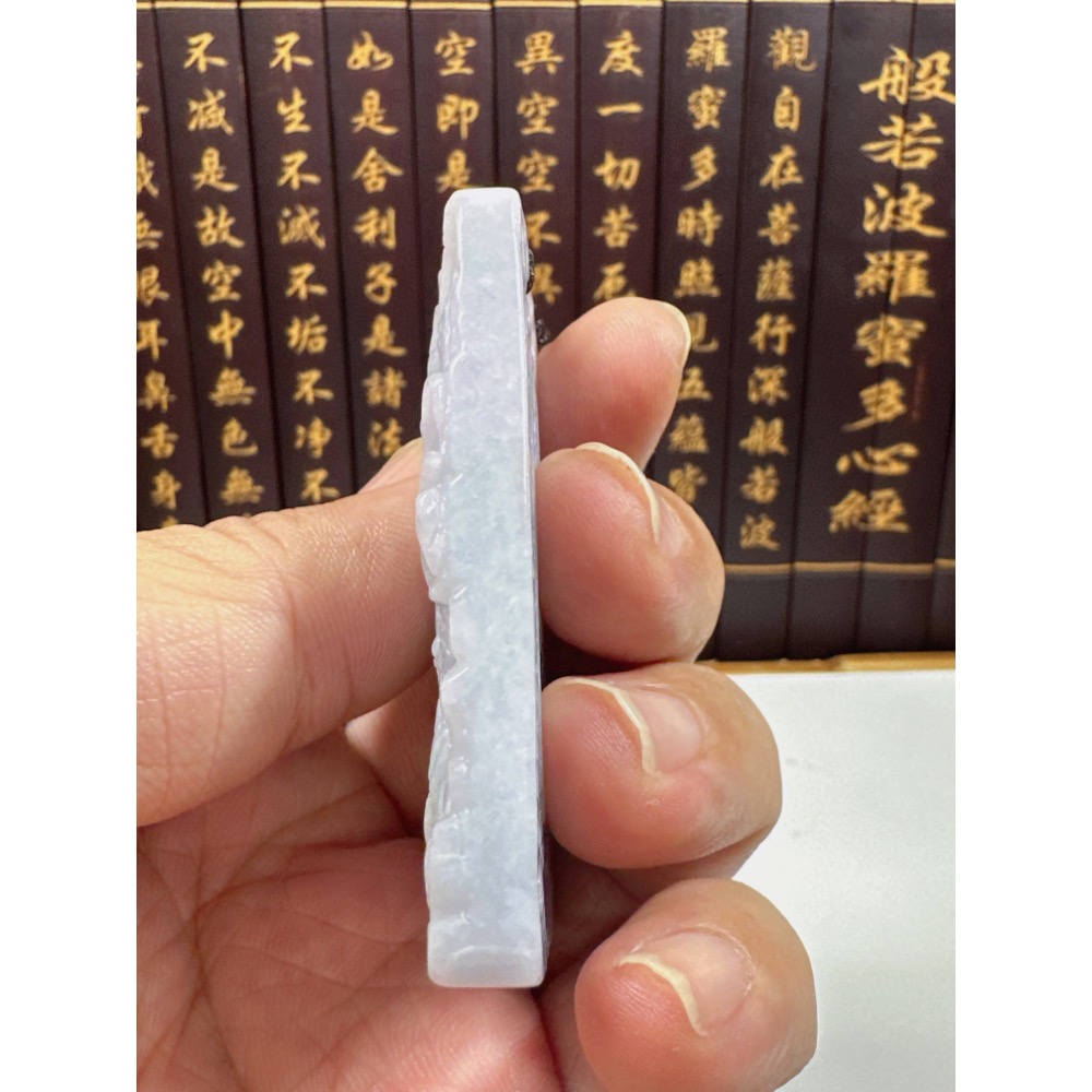 天然翡翠A貨-常勝將軍趙雲玉牌掛件 商品編號062810-細節圖7