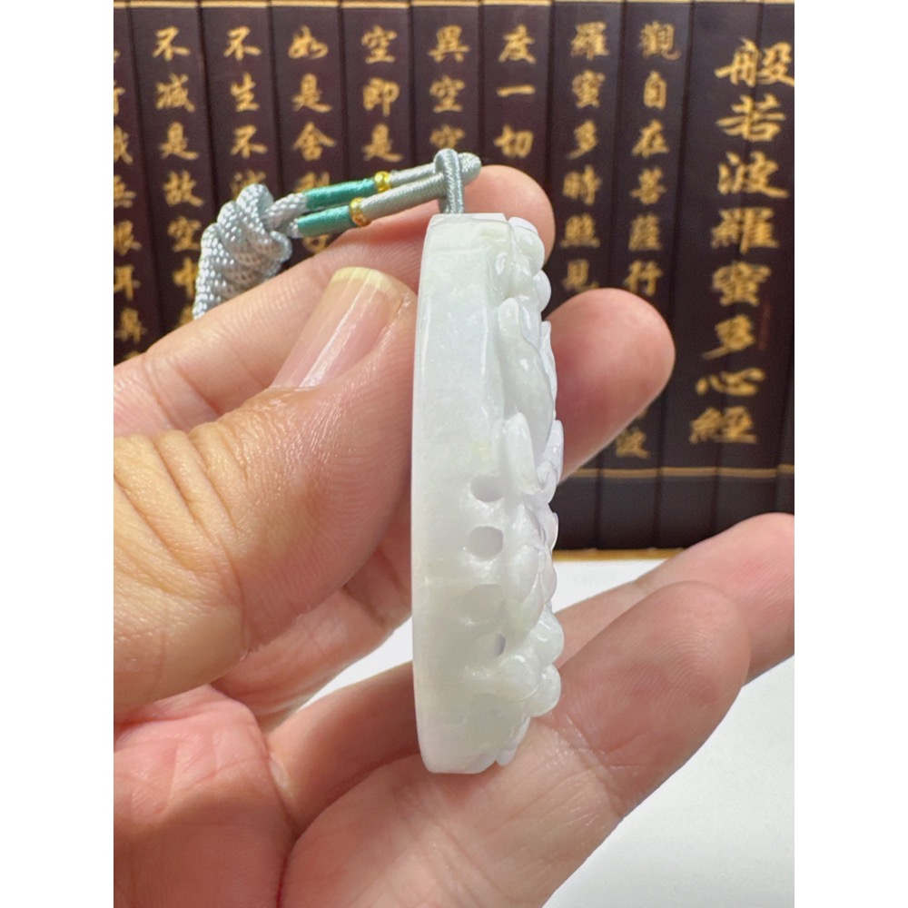 天然翡翠A貨-喜鵲報喜榮華富貴鐲心料掛件 商品編號062804-細節圖8