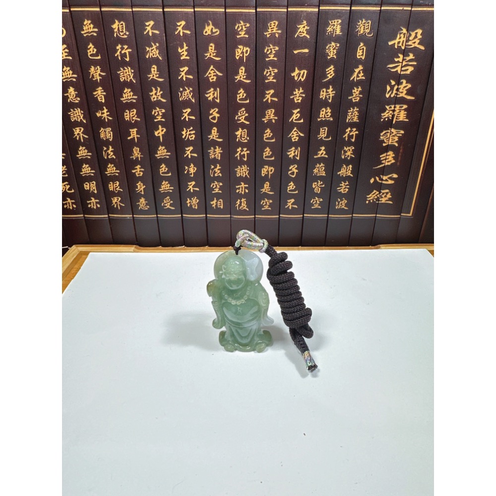 天然翡翠A貨-可愛歡喜彌勒佛立體厚庄掛件，小擺件 商品編號070201-細節圖10