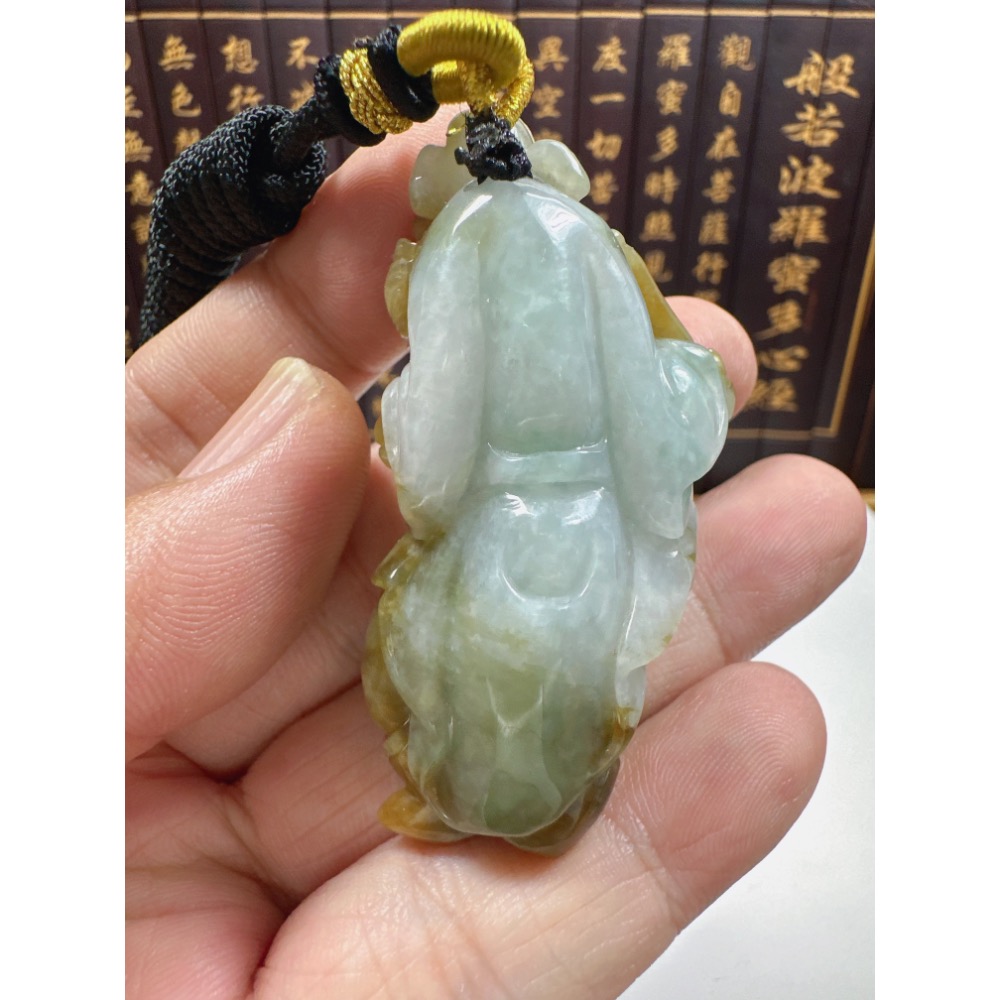 天然翡翠A貨-伏妖降魔鍾馗天師立體手工雕厚庄掛件 商品編號：070203-細節圖10