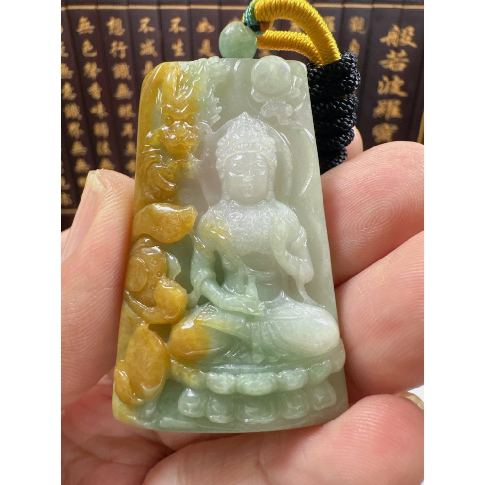 天然翡翠A貨-乘龍觀音掛件 商品編號：070204-細節圖6
