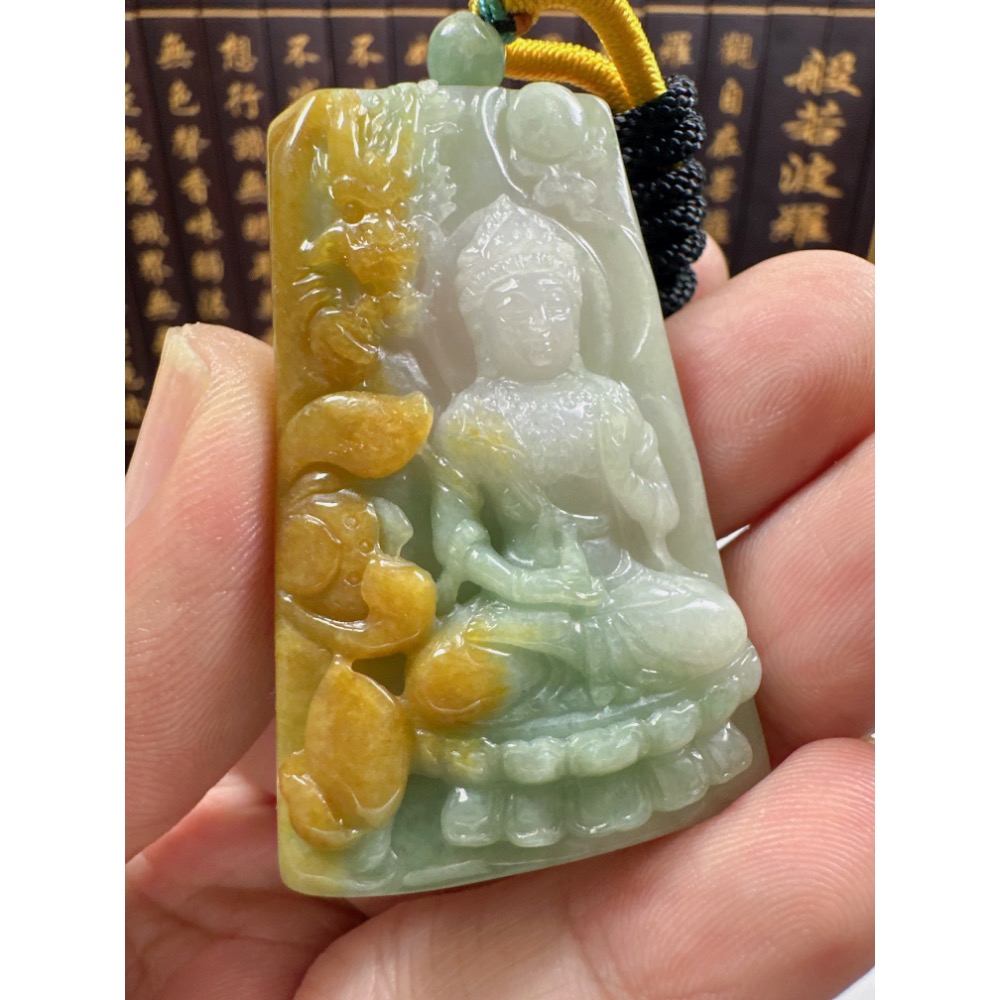 天然翡翠A貨-乘龍觀音掛件 商品編號：070204-細節圖7