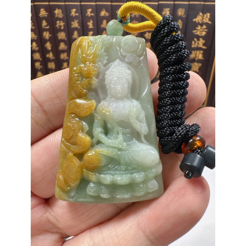 天然翡翠A貨-乘龍觀音掛件 商品編號：070204-細節圖8