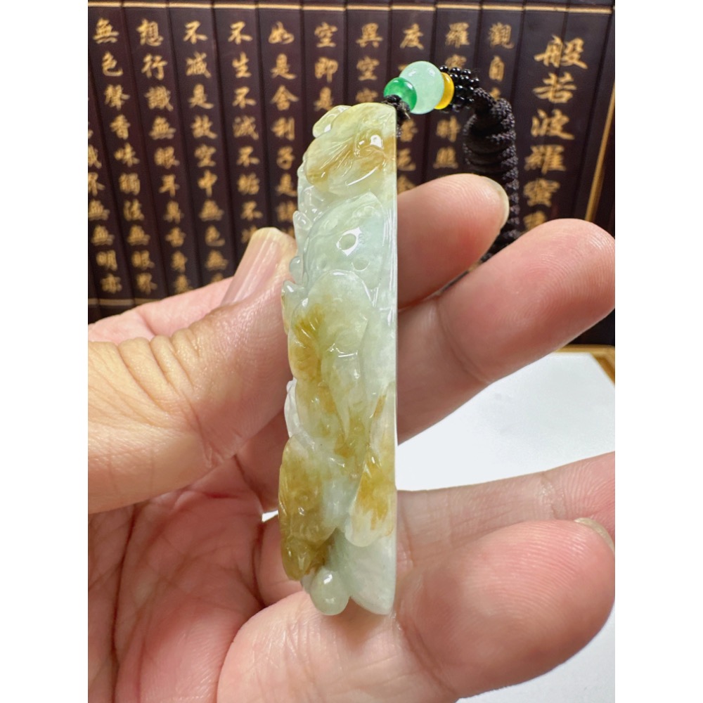 天然翡翠A貨-招財貔貅發財如意掛件 商品編號070304-細節圖8