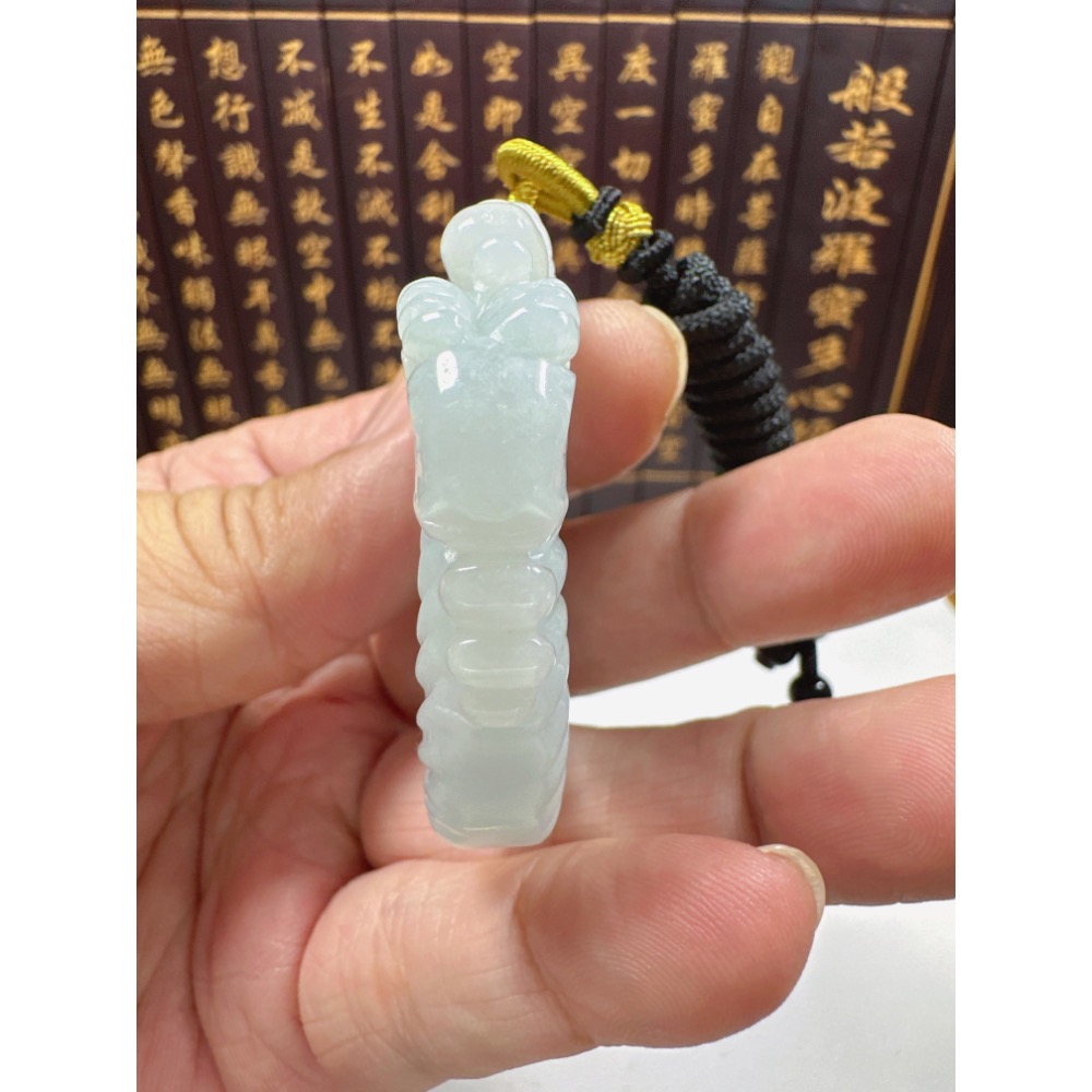 天然翡翠A貨-洋洋得意三陽開泰鐲心厚庄掛件 商品編號070310-細節圖7