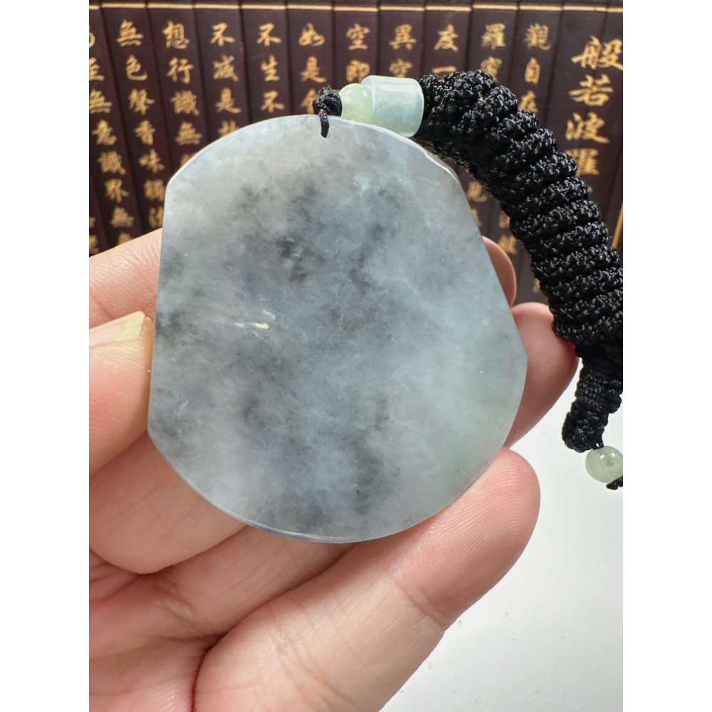 天然翡翠A貨-平安無事牌掛件 商品編號070406-細節圖2