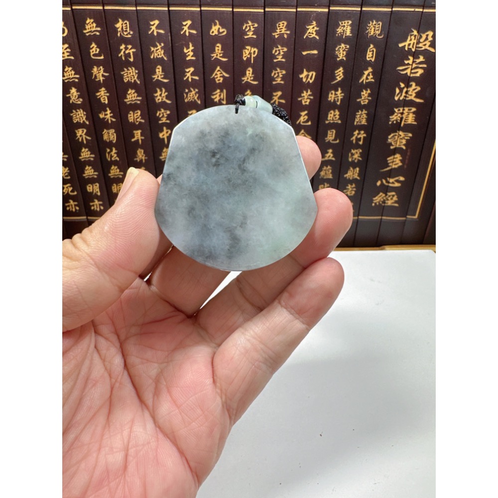 天然翡翠A貨-平安無事牌掛件 商品編號070406-細節圖5