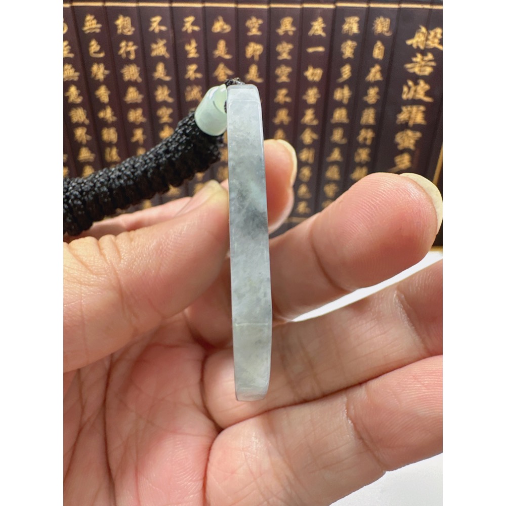 天然翡翠A貨-平安無事牌掛件 商品編號070406-細節圖6