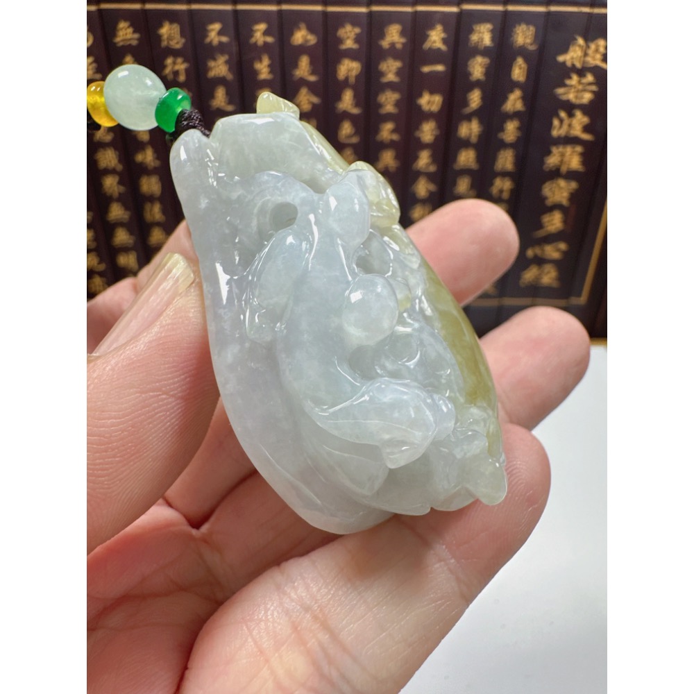 天然翡翠A貨-招財貔貅發財富貴如意立體厚庄掛件 商品編號070408-細節圖3