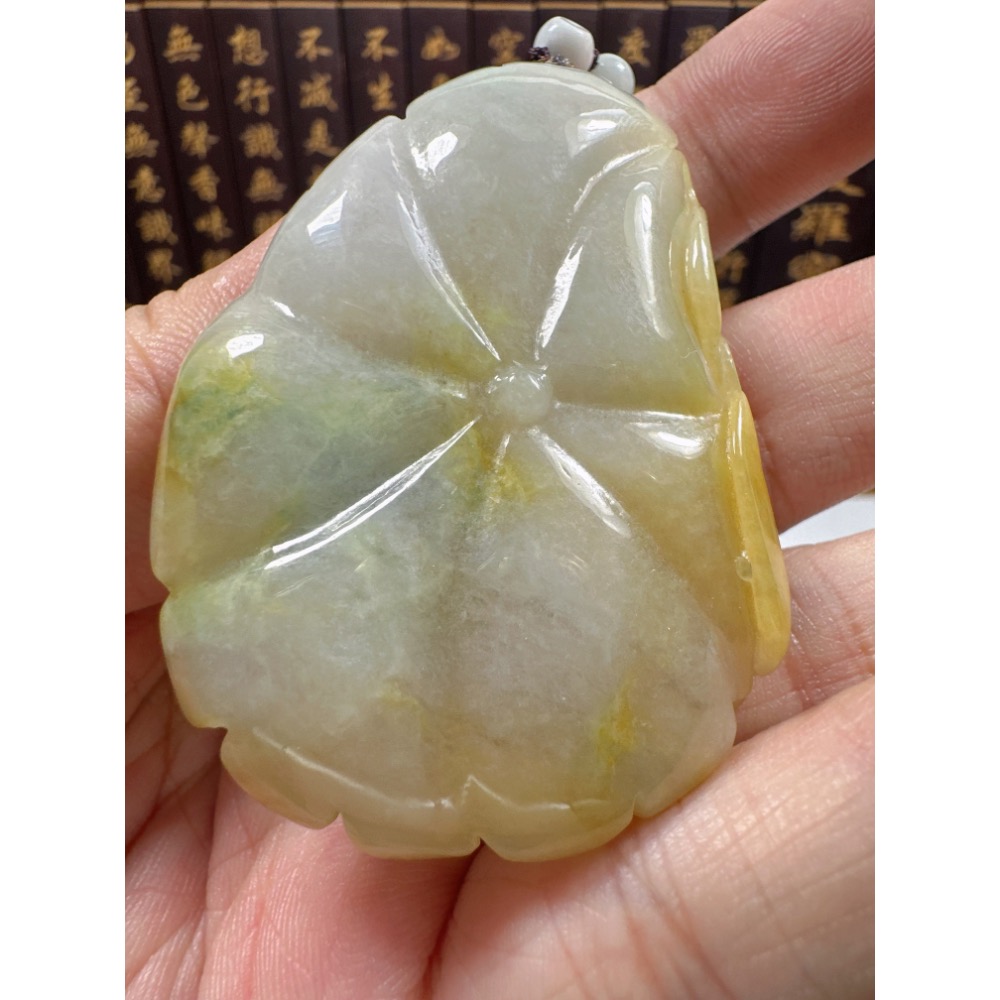 天然翡翠A貨-前程似錦藕會發財進寶如意立體厚庄掛件 商品編號070410-細節圖9