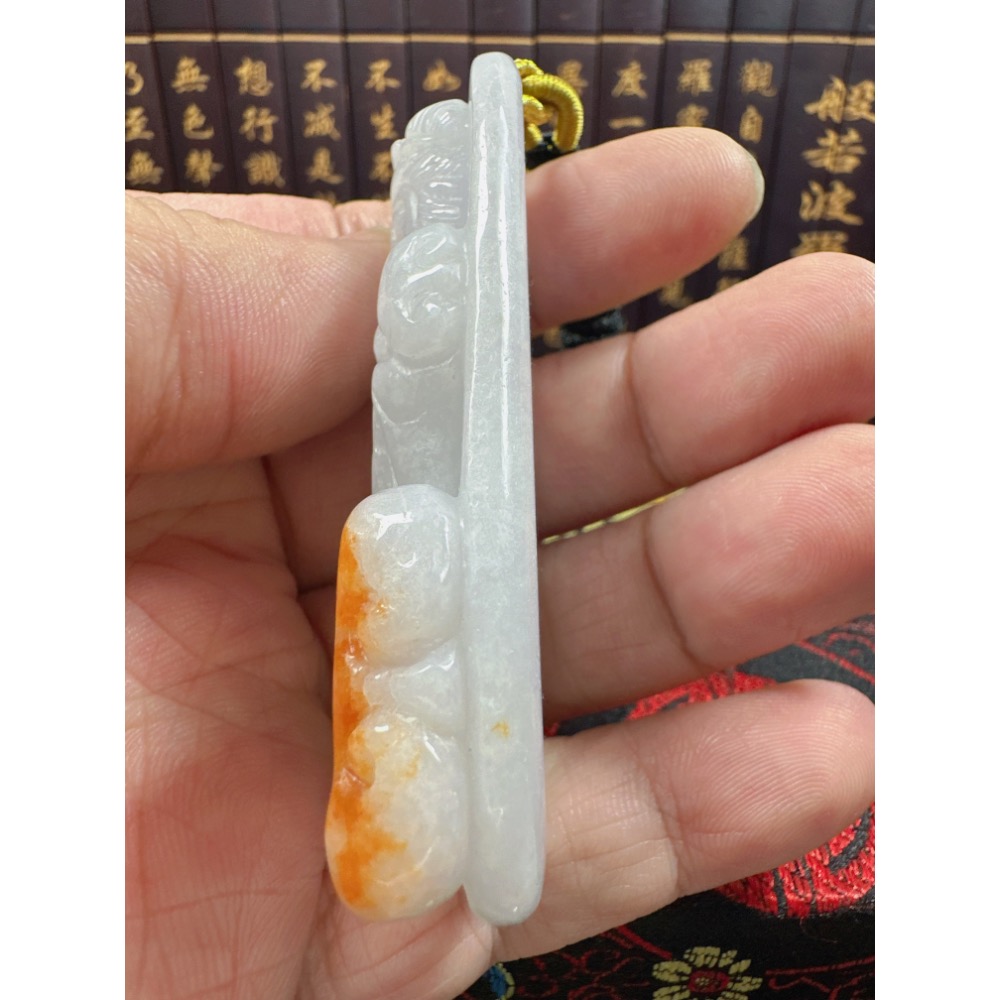 天然翡翠A貨-觀自在如意觀音立體厚庄掛件 商品編號070504-細節圖9