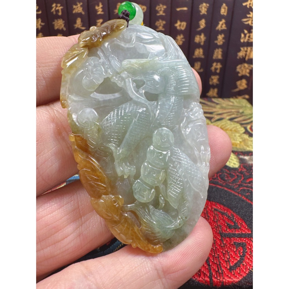 天然翡翠A貨-龍霸天下事業有成福氣滿滿掛件  商品編號：070606-細節圖3