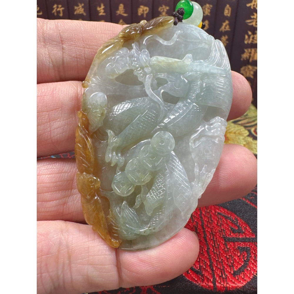 天然翡翠A貨-龍霸天下事業有成福氣滿滿掛件  商品編號：070606-細節圖4