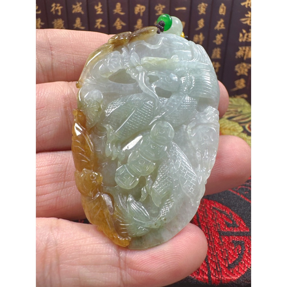 天然翡翠A貨-龍霸天下事業有成福氣滿滿掛件  商品編號：070606-細節圖5